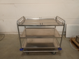 Stainless steel service trolley